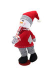 SXR466  Standing Christmas Snowman Santa  Fabric  Decorations