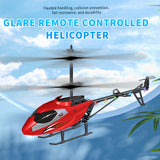 rc helicopter toys with light and USB charging cable fall prevention remote control flying airplane