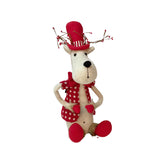 SXL5513/1 Christmas Sitting Plush Santa Reindeer