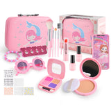 Wholesale kids simulation makeup pretend play toys kids make up toys set for girl cosmetic mermaid box