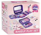 2024 Custom Logo Girls Princess Makeup Box 72 in 1 Kids Makeup Mirror Washable Little Girls Makeup Kit