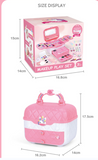 2024 Custom Logo Girls Princess Makeup Box 72 in 1 Kids Makeup Mirror Washable Little Girls Makeup Kit