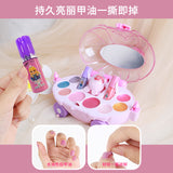 cosmetic trolley with nail polish eye shadow and blush makeup sets Beauty Set Safety Children's Pretend Makeup Toys Set