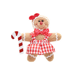 RGJ114/4 Gingerbread Man With A Bow Hanging Ornament