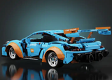 new design 1883pcs 1:10 Toy Building Blocks Car blue porsches building Brick Toys