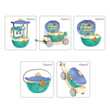 Suitcase Doctor Cart Toy 6 in 1 Trolley Case Medical Cart Pretend Play Toys Doctor Kits Toys