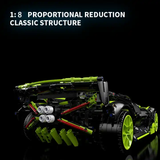 Building Blocks set 1:8 Green Bugatti Super car electric 2023 Hot children's toys gift for Kids Block Toys