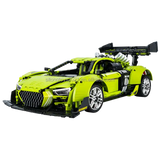 Green Audi R8 1:10 2641PCS super Racing Car Model Building Blocks Bricks Toys Christmas Gifts Toys for children