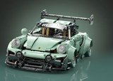 DIY Construction Assembly 1:10 2435pcs green porsches Toy Building Blocks Car