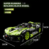 Building Blocks set 1:8 Green Bugatti Super car electric 2023 Hot children's toys gift for Kids Block Toys