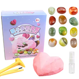 Hot dig diamond Heart Colorful Bracelet excavation kit gemstone dig toy with digging tools toys