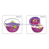 Children Art Painting Board Toy Dressing Jewelry Beauty 3 In 1 Accessories Carriage Make Up Set Storage Box Toys