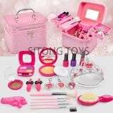 2023 new design Pink large girl cosmetic Dress up kid play makeup set pretend play makeup Color Package kid makeup kit