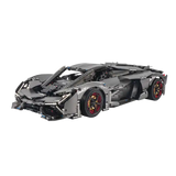 1:8 3358pcs DJ silver gray Lamborghinier Assembly Bricks Toys Kids Christmas Gift for Adults or kids