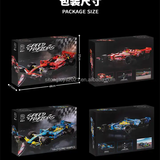 High Tech Series Red and Blue Ferrari F1 car 1448PCS building block toy set for dault