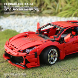 1:8 3380pcs red ferrari plastic brick building block car toy with gift for adult or Kids Car assembly model