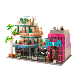 3140pcs new design fantasy plaza garden kitchen library building block toys as Christmas gift