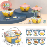 Role-play Workbench Mini Pretend Play set 3 in 1 Children Play Tableware Set Toy Cooking Toys