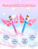 Bubble Machine Wand for Kids Toddlers, BESTBEL Magic Princess Bubble Maker Wand Auto Handheld Bubble Blower Musical Light Up Wand Toy for Kids Toddlers with Solution for Indoor Outdoor, Parties