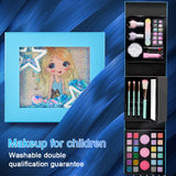 kid pretend play makeup blue book 5 years old blue book kid girl real makeup set nail polish make up toy kids makeup kit 2104M