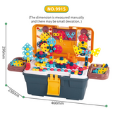 Diy 3d Electric Puzzle Toys Electric Tool Box Drilling Screw 3d Creative Mosaic Puzzle Game Diy Assembly Toys 9915