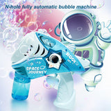 Astronaut bubble Gun Light Up Bubble Toys Gun Rechargeable Electric Bubbles Machine Outdoor Summer Toys For Kids 8766/8736