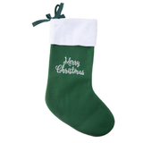 SWZ4720-2 Green Santa Plush Stocking