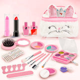 Play Makeup for Little Girls with Cosmetic Cosmetic Bag Kids Dress Up Purse Little Girls Toys Case Kids Makeup Kit for Girl 2008