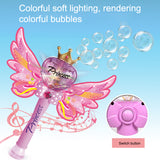 ArtCreativity Light Up Magic Princess Bubble Blower Wand,  Illuminating Bubble Blower Wand with Thrilling LED & Sound Effect, Bubble Fluid Included, Great Gift Idea, Party Favor for Kids