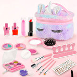 2023 new design kids makeup kit sets cosmetics pretend play kids makeup kit set toys for girls 8 years color bag box 2207