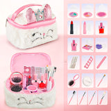 Play Makeup for Little Girls with Cosmetic Cosmetic Bag Kids Dress Up Purse Little Girls Toys Case Kids Makeup Kit for Girl 2008