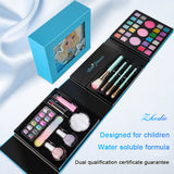 kid pretend play makeup blue book 5 years old blue book kid girl real makeup set nail polish make up toy kids makeup kit 2104M