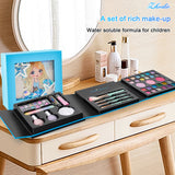 kid pretend play makeup blue book 5 years old blue book kid girl real makeup set nail polish make up toy kids makeup kit 2104M