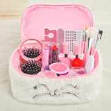 Play Makeup for Little Girls with Cosmetic Cosmetic Bag Kids Dress Up Purse Little Girls Toys Case Kids Makeup Kit for Girl 2008