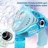 Astronaut bubble Gun Light Up Bubble Toys Gun Rechargeable Electric Bubbles Machine Outdoor Summer Toys For Kids 8766/8736