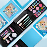 kid pretend play makeup blue book 5 years old blue book kid girl real makeup set nail polish make up toy kids makeup kit 2104M