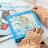 kid pretend play makeup blue book 5 years old blue book kid girl real makeup set nail polish make up toy kids makeup kit 2104M