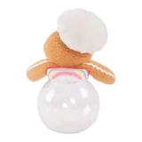 SGZ2116-1 Gingerbread Man Stuffed Animal Creative Plastic Candy Jar Gingerbread Man Design Candy Food Jar for Christmas