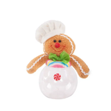 SGZ2116-1 Gingerbread Man Stuffed Animal Creative Plastic Candy Jar Gingerbread Man Design Candy Food Jar for Christmas