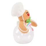 SGZ2116-1 Gingerbread Man Stuffed Animal Creative Plastic Candy Jar Gingerbread Man Design Candy Food Jar for Christmas