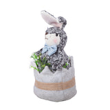 RTZ2813 Sitting Grey Easter Bunny Decoration