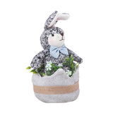 RTZ2813 Sitting Grey Easter Bunny Decoration