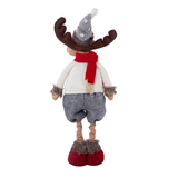 RXL5818-2 Christmas Standing Plush Santa Reindeer Decoration Toys